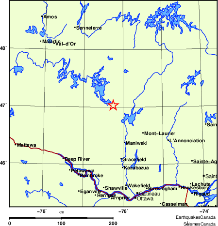 Map of Earthquake Localities