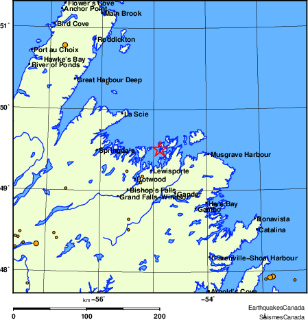 Map of earthquakes magnitude 2.0 and larger, 2000 - present