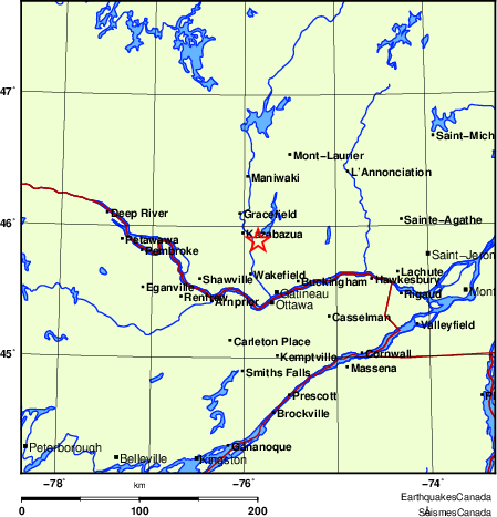 Map of Earthquake Localities