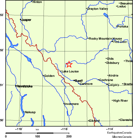 Map of Earthquake Localities