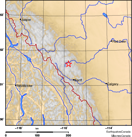 carte des environs du séisme