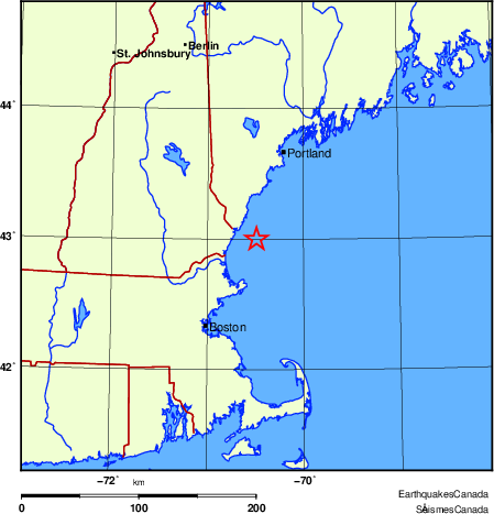 Map of Earthquake Localities