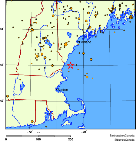 Map of earthquakes magnitude 2.0 and larger, 2000 - present