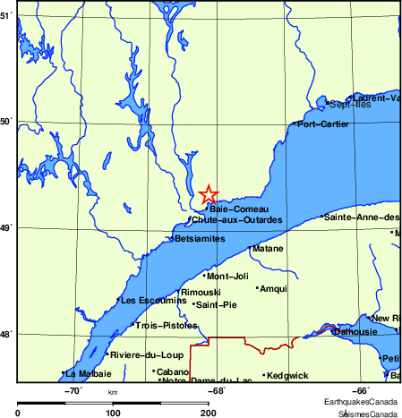 Map of Earthquake Localities