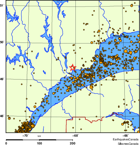 Map of earthquakes magnitude 2.0 and larger, 2000 - present