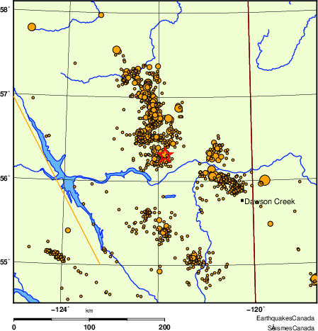 Map of earthquakes magnitude 2.0 and larger, 2000 - present