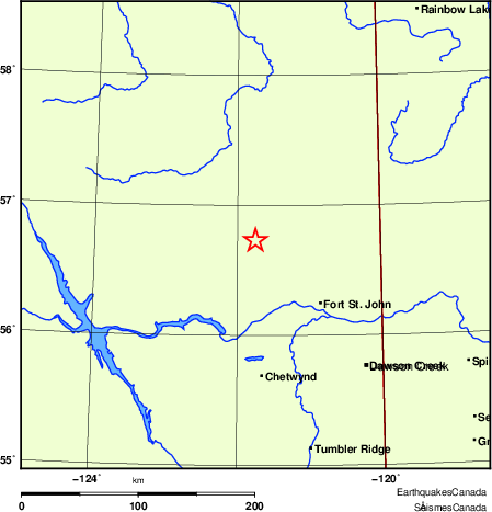 Map of Earthquake Localities