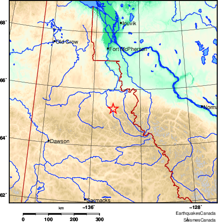 carte des environs du séisme