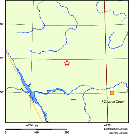 Map of historical earthquakes magnitude 5.0 and larger.  Details in the data table below