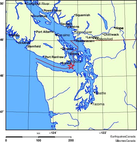 Map of Earthquake Localities