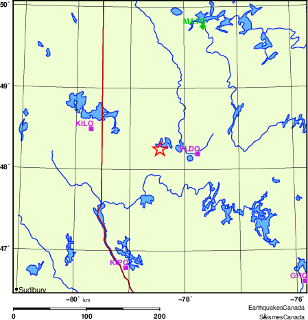 Map of Regional Seismographs