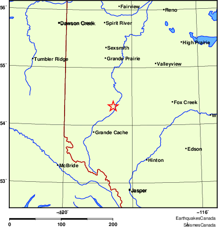 Map of Earthquake Localities