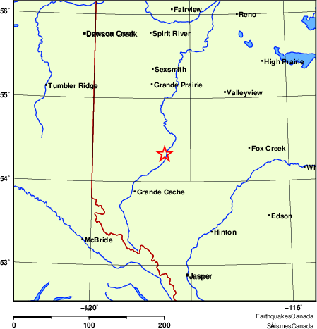 Map of Earthquake Localities