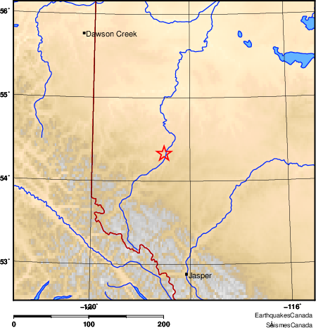 carte des environs du séisme