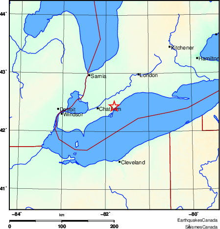 carte des environs du séisme