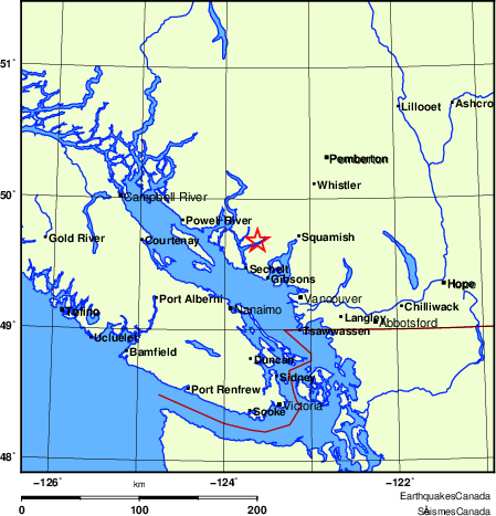 Map of Earthquake Localities