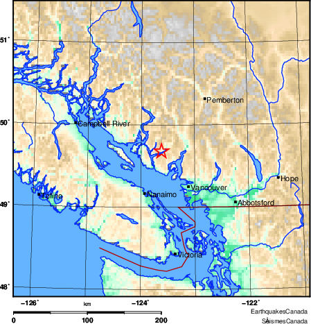 Map of Earthquake Area