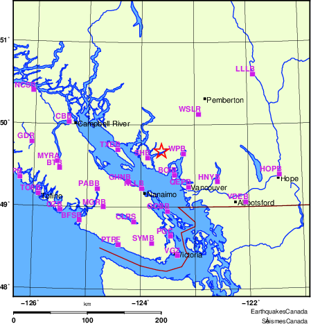 Map of Regional Seismographs