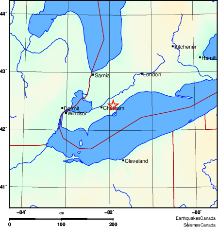 carte des environs du séisme