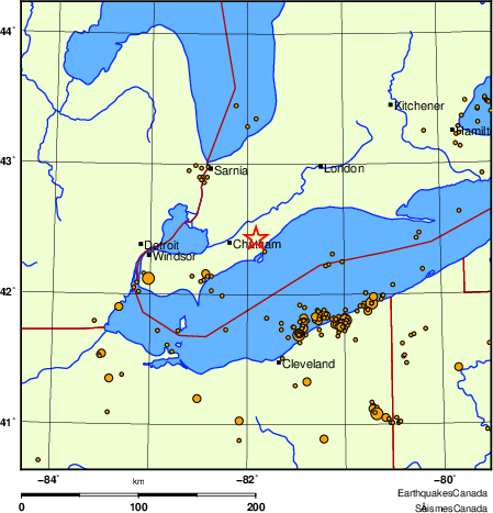 Map of earthquakes magnitude 2.0 and larger, 2000 - present