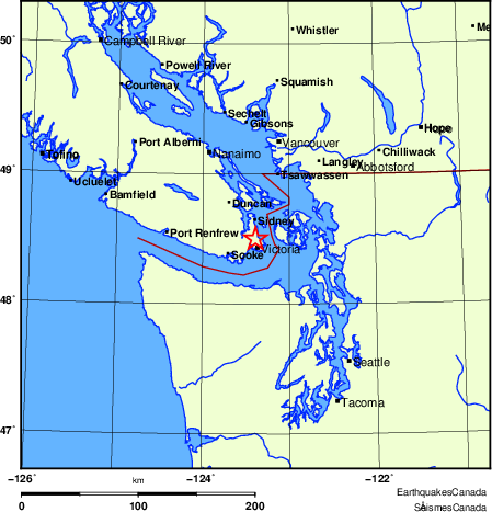 Map of Earthquake Localities