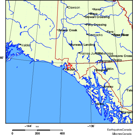 Map of Earthquake Localities