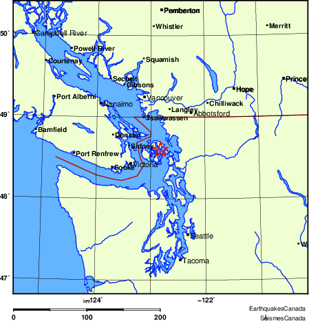 Map of Earthquake Localities