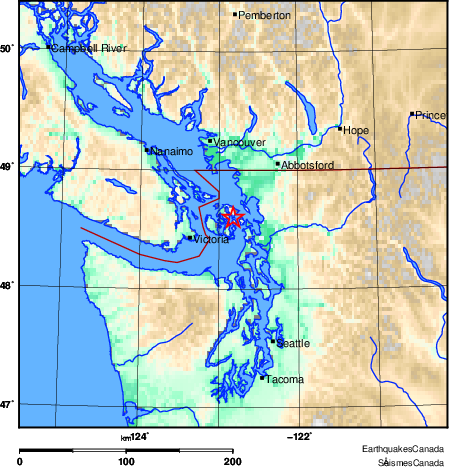 Map of Earthquake Area