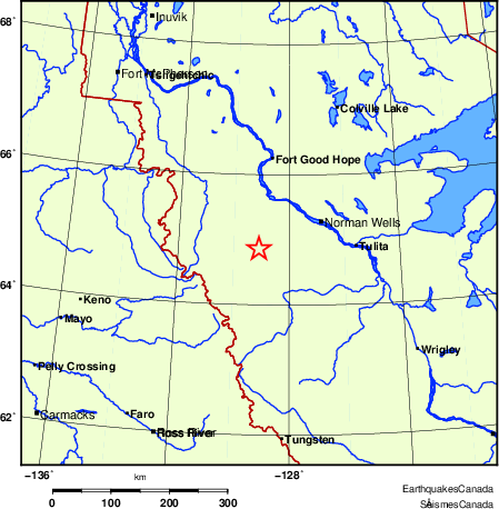 carte des endroits près de l'épicentre