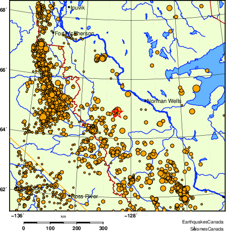 carte des des séismes de magnitude 2,0 et plus depuis 2000