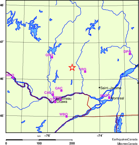 Map of Regional Seismographs