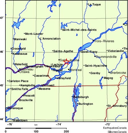 Map of Earthquake Localities
