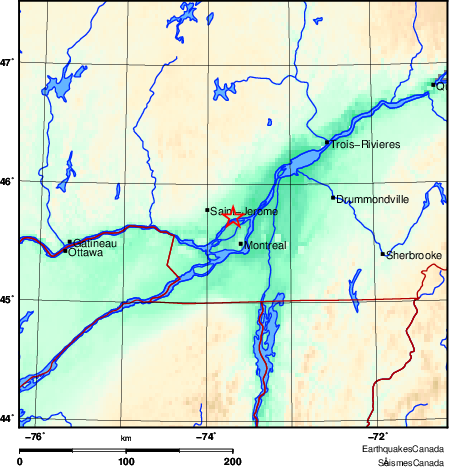 Map of Earthquake Area