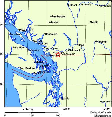 Map of Earthquake Localities