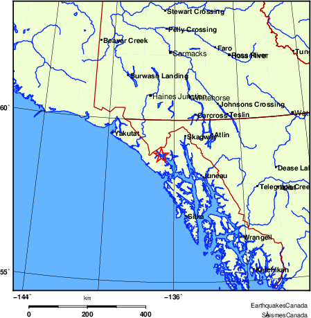 Map of Earthquake Localities