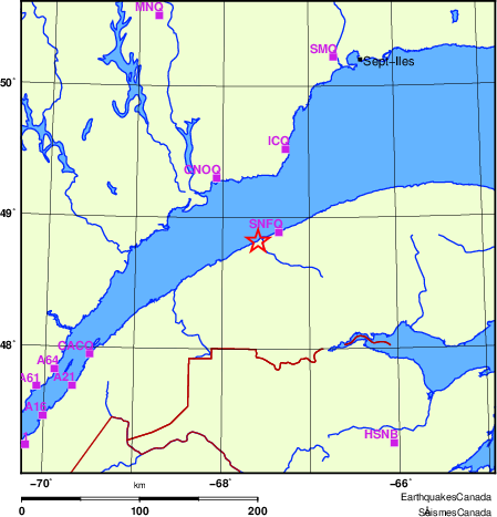 Map of Regional Seismographs