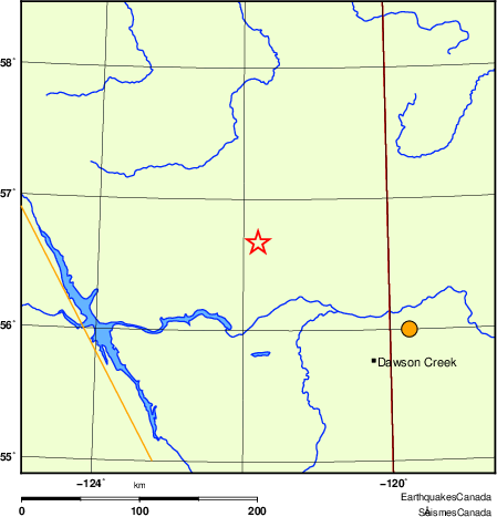 Map of historical earthquakes magnitude 5.0 and larger. Details in the data table below