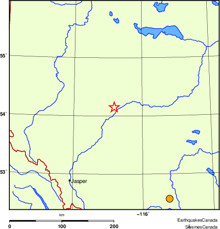 Map of historical earthquakes magnitude 5.0 and larger. Details in the data table below