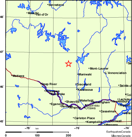 Map of Earthquake Localities