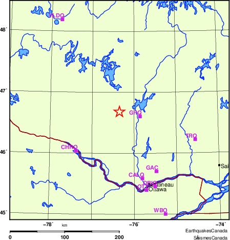 Map of Regional Seismographs