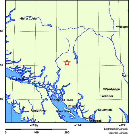 Map of Earthquake Localities