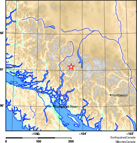 Map of Earthquake Area
