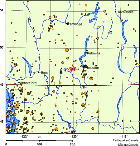 Map of earthquakes magnitude 2.0 and larger, 2000 - present