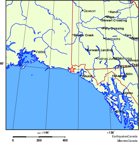 Map of Earthquake Localities