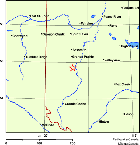 Map of Earthquake Localities