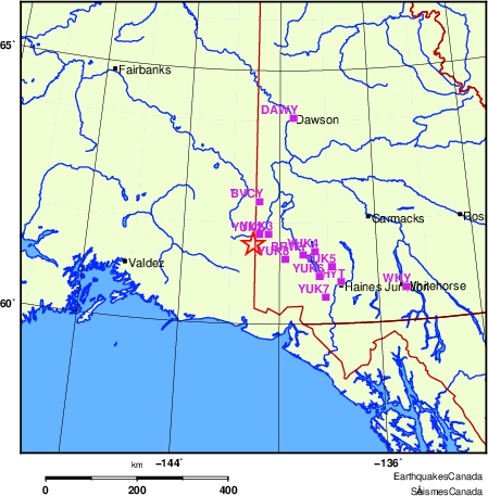 Map of Regional Seismographs