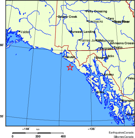 Map of Earthquake Localities
