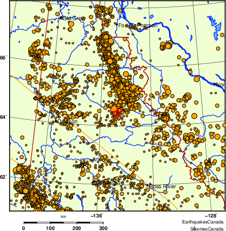 Map of earthquakes magnitude 2.0 and larger, 2000 - present