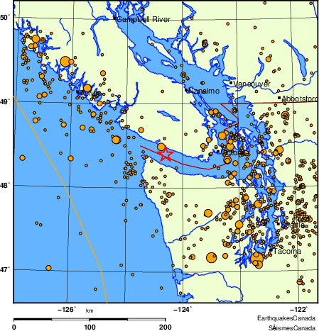 Map of earthquakes magnitude 2.0 and larger, 2000 - present