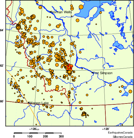 Map of earthquakes magnitude 2.0 and larger, 2000 - present